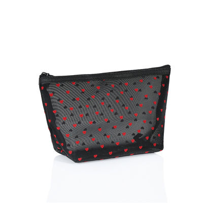 Love Mesh Cosmetic Bag Grande capacità e logo personalizzato per un accesso senza sforzo ai cosmetici
