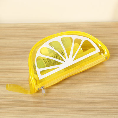 Sacchetto di lavaggio a zip impermeabile su misura Sacchetto cosmetico in PVC di grande capacità con disegno di frutta