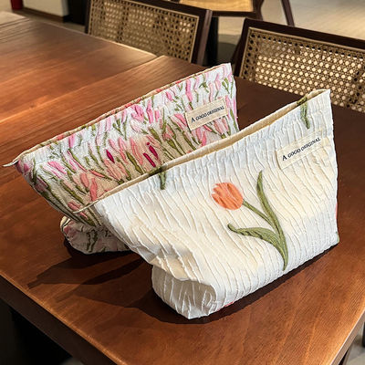 Borsa per il trucco in cotone da viaggio per donna