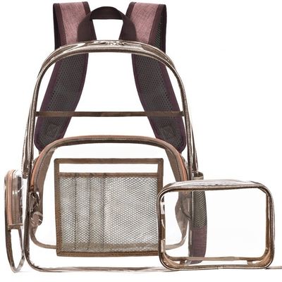 Lo zaino trasparente in PVC perfetto per le attività scolastiche.