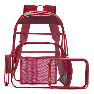 Lo zaino trasparente in PVC perfetto per le attività scolastiche.