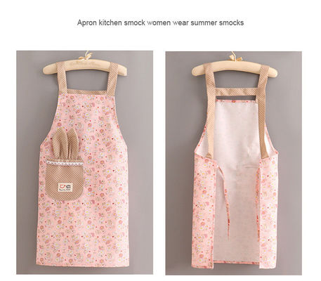 Cuochi Uniforme Logo Stampa su misura Donne Regolabile cotone poliestere Bib Pron cucina