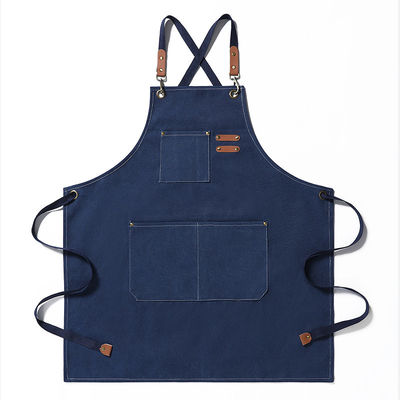 Apron unisex per il lavoro in cucina e ristorante Logo personalizzato Plain Black Chef Waiter Apron
