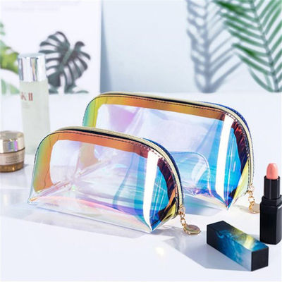 Borsa cosmetica laser trasparente con logo personalizzato per la vita quotidiana e la comodità di viaggio