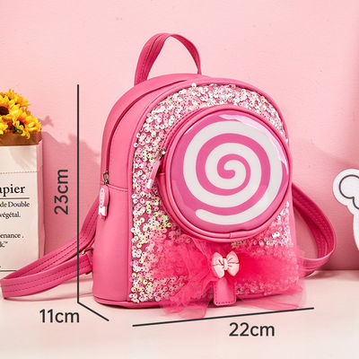 Vita quotidiana scolastica Bambini colorati Borse scolastiche cartoni animati con luci LED di design scintillante