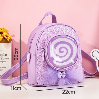 Vita quotidiana scolastica Bambini colorati Borse scolastiche cartoni animati con luci LED di design scintillante