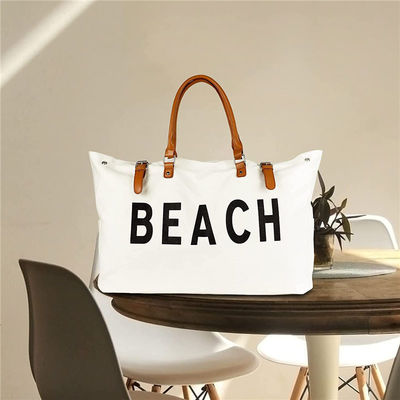 Borsa da bagno in tela personalizzata 2023 Design Borsa da spiaggia grande per donne impermeabile e resistente alla sabbia