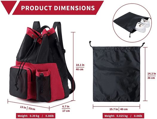 Acceptabile OEM / ODM Bow Pattern Mesh Gym zaino per piscina Beach Yoga Work Gear