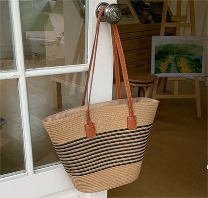 Nuova moda in Messico Francese Basket Straw Weave Beach Bags 2024 Tote Bag per Donne
