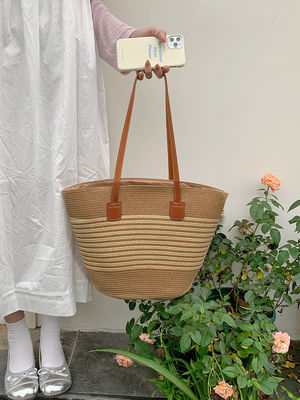 Nuova moda in Messico Francese Basket Straw Weave Beach Bags 2024 Tote Bag per Donne