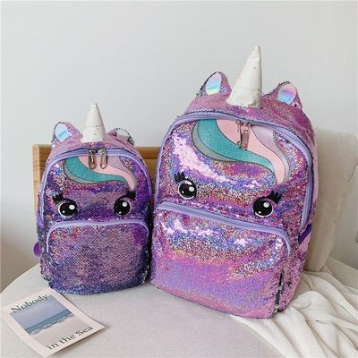 Logo personalizzato Rainbow Glitter Borse scolastiche per adolescenti Ragazze Nuovo stile alla moda