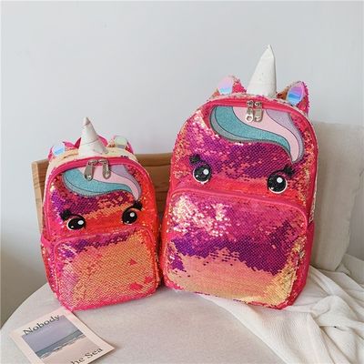 Logo personalizzato Rainbow Glitter Borse scolastiche per adolescenti Ragazze Nuovo stile alla moda
