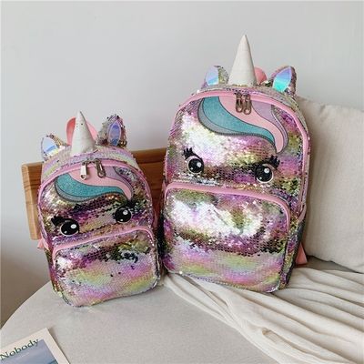 Logo personalizzato Rainbow Glitter Borse scolastiche per adolescenti Ragazze Nuovo stile alla moda