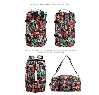 Borsa da ginnastica per donne con modello floreale Borsa da fitness per attività all'aria aperta e viaggi