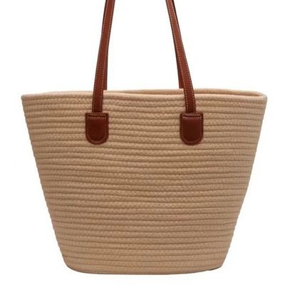 Borsa di paglia in tessuto naturale fatta a mano La combinazione perfetta di stile e funzione