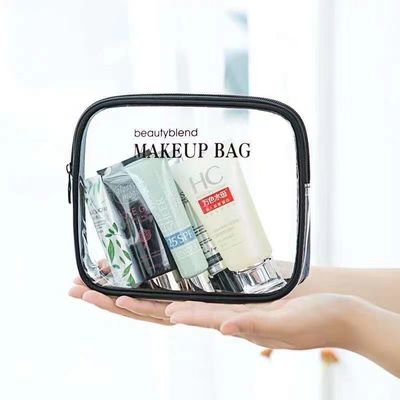 Borsa trasparente di medie dimensioni per la toilette e per le attrezzature da viaggio