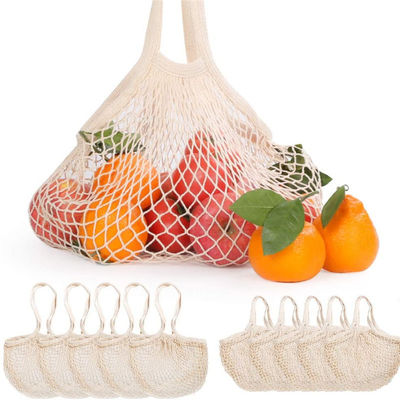 Borsa di cotone a maglia riutilizzabile per frutta e verdura