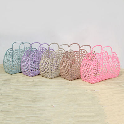 2023 Summer Portable Vacation Plastic Pvc Fashion Beach Retro Jelly Basket Bag per donna