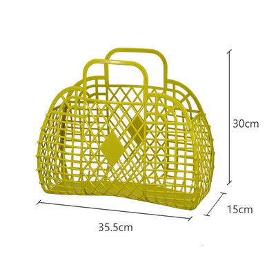 2023 Summer Portable Vacation Plastic Pvc Fashion Beach Retro Jelly Basket Bag per donna