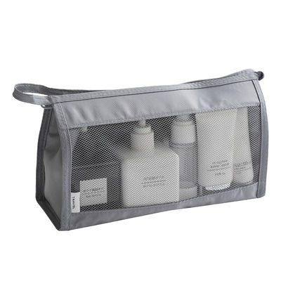 Borsa cosmetica a maglia Viaggio Organizzatore di immagazzinamento portatile Borsa igienica Borsa di trucco in bianco