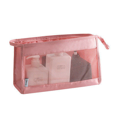 Borsa cosmetica a maglia Viaggio Organizzatore di immagazzinamento portatile Borsa igienica Borsa di trucco in bianco