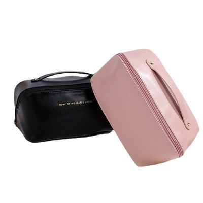Canvas Cosmetic Bag Acqueproof Moda Viaggi Storage Donna Makeup Case con cerniera