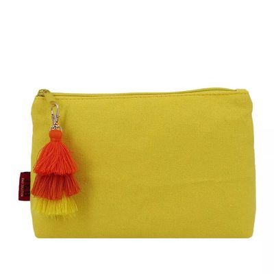 Beauty Cotton Women Make Up Travel Bag con chiusura a cerniera e Tassel Custom Logo