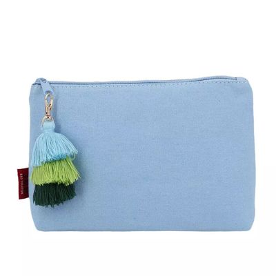 Beauty Cotton Women Make Up Travel Bag con chiusura a cerniera e Tassel Custom Logo