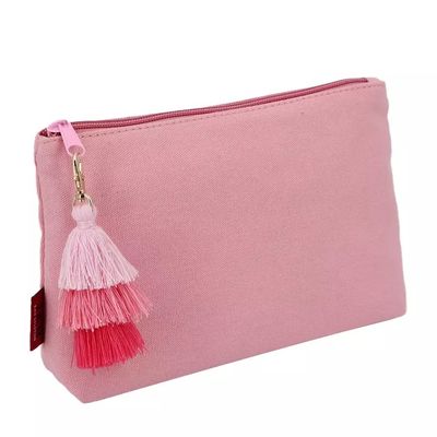Beauty Cotton Women Make Up Travel Bag con chiusura a cerniera e Tassel Custom Logo