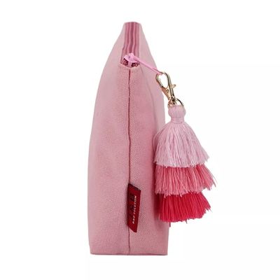 Beauty Cotton Women Make Up Travel Bag con chiusura a cerniera e Tassel Custom Logo
