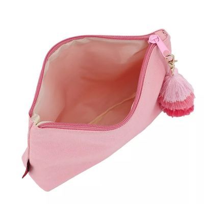 Beauty Cotton Women Make Up Travel Bag con chiusura a cerniera e Tassel Custom Logo