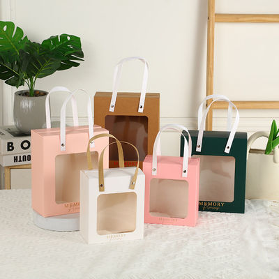 Tasse di carta stampate su misura con manico Kraft per imballaggio al dettaglio Abbigliamento Calzature Regali di pelliccia