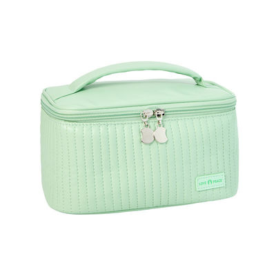 Sacchetto cosmetico in PU impermeabile per donna con chiusura a cerniera e design portatile