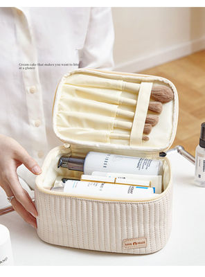 Sacchetto cosmetico in PU impermeabile per donna con chiusura a cerniera e design portatile