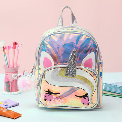 Acceptabile OEM/ODM Sacchetto trasparente Carino Unicorn Asilo per bambini Sacchetto Piccolo Zaino Per Ragazzi Ragazze