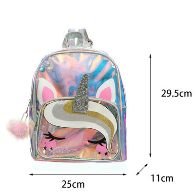 Acceptabile OEM/ODM Sacchetto trasparente Carino Unicorn Asilo per bambini Sacchetto Piccolo Zaino Per Ragazzi Ragazze