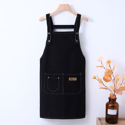 Stampa su tela di seta Logo personalizzato Regolabile Bib Canvas Chef Pron per donne cucina