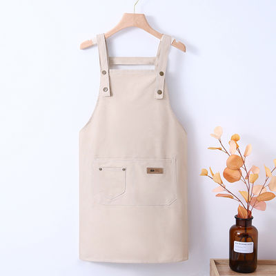 Stampa su tela di seta Logo personalizzato Regolabile Bib Canvas Chef Pron per donne cucina