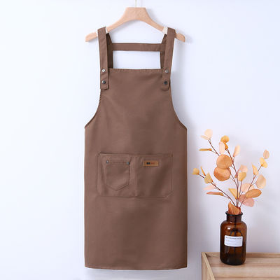 Stampa su tela di seta Logo personalizzato Regolabile Bib Canvas Chef Pron per donne cucina