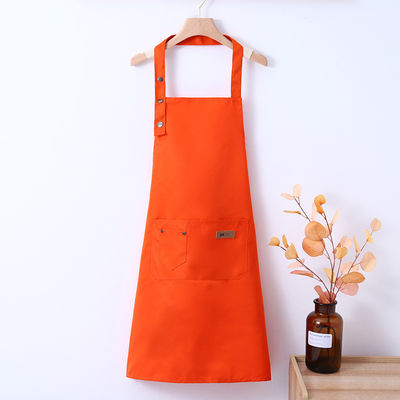 Apron di cotone di tela neutrale per genere con logo personalizzato Apron da cucina impermeabile