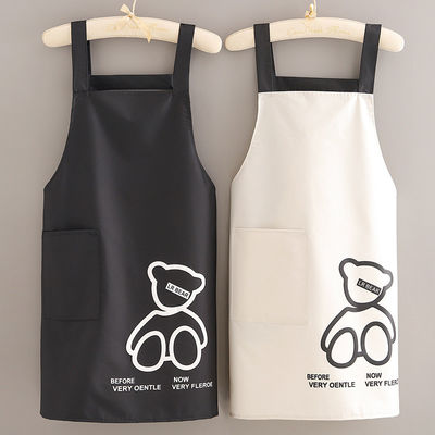 Apron per la vita quotidiana con logo personalizzato Tasche impermeabile poliestere cotone Pron cucina chef