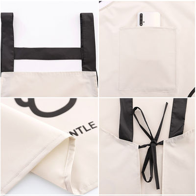 Apron per la vita quotidiana con logo personalizzato Tasche impermeabile poliestere cotone Pron cucina chef