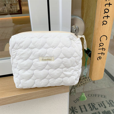 Polyester Custom Logo Puffed Puffer Pouch Magiaggio di grande capacità Sacchetti a coltello Cassa cosmetica