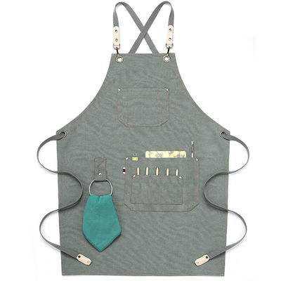 Apron in tela a schiena incrociata impermeabile per uso quotidiano Apron in denim per la vita quotidiana in un ristorante