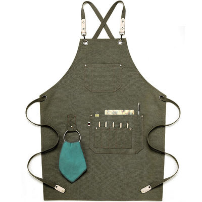 Apron in tela a schiena incrociata impermeabile per uso quotidiano Apron in denim per la vita quotidiana in un ristorante