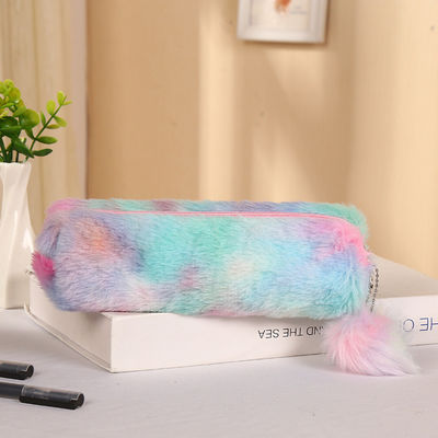 Plum Pen Learning Borsa di carta di velluto lunga ragazza cuore Borsa di matita di grande capacità