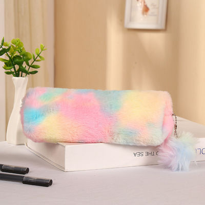 Plum Pen Learning Borsa di carta di velluto lunga ragazza cuore Borsa di matita di grande capacità