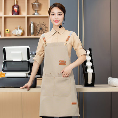 Logo personalizzato Apron in cotone impermeabile per la vita quotidiana in Hot Pot Ristorante Hotel cameriere