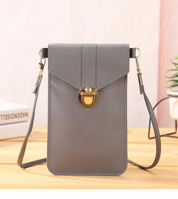 La vita quotidiana Piccola borsa telefonica crossbody con decorazione del logo personalizzato e cintura per il collo