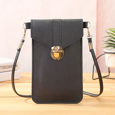 La vita quotidiana Piccola borsa telefonica crossbody con decorazione del logo personalizzato e cintura per il collo